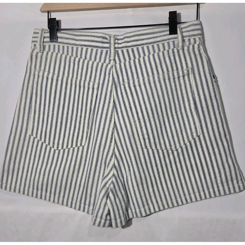 Y2K Express Jeans Hickory Striped‎ Womens Shorts 9/10 Waist Sz 29